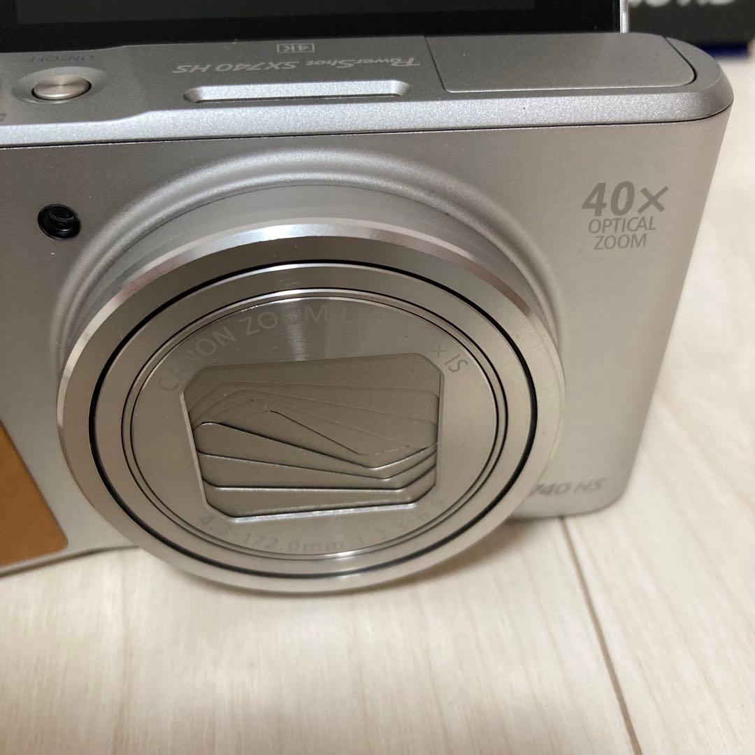 【美品】Canon PowerShot SX740 HS シルバー電池2つ付き