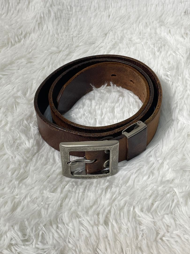 Levi’s リーバイス 本革 レザーベルト ブラウン USA刻印 ヴィンテージ