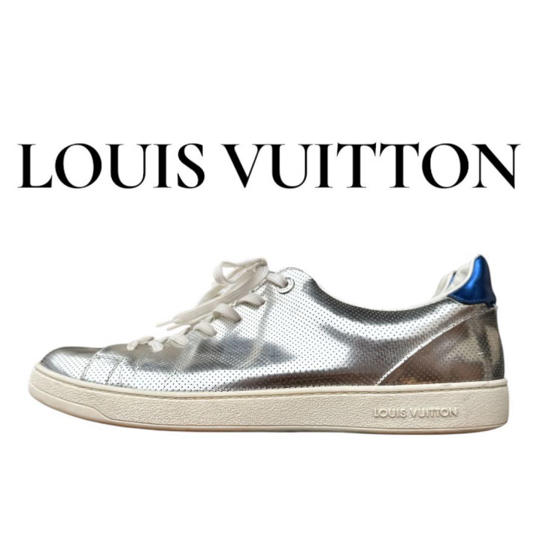 ルイヴィトン　LOUIS VUITTON メタリックシルバー スニーカー　10