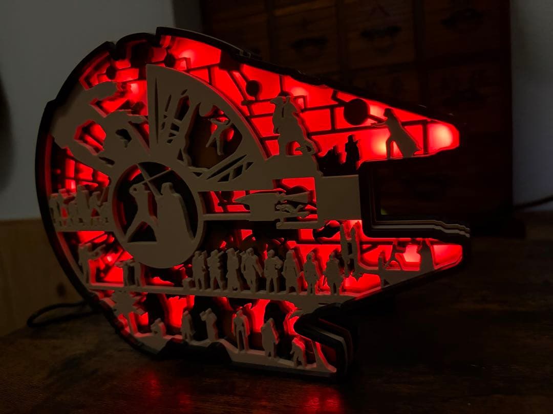 ミレニアム・ファルコン スターウォーズ STARWARS ライト 多層モデル