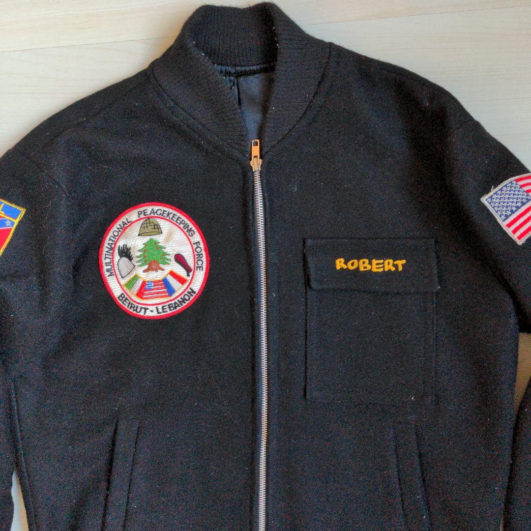 80s US.ネイビー ツアージャケット スーベニアジャケット ベトジャン 別珍