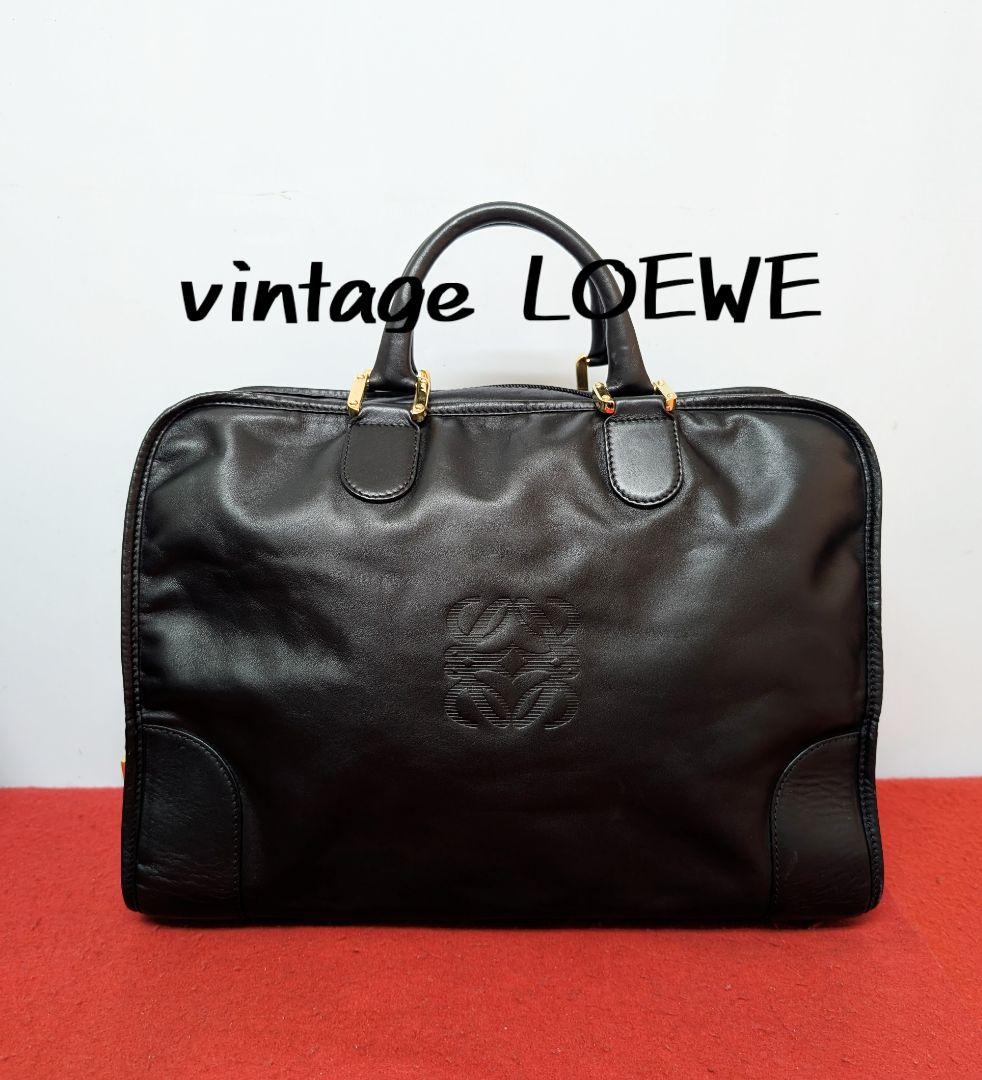 美品 極希少！ロエベ LOEWE アナグラム ボストン ハンドバッグ アマソナ
