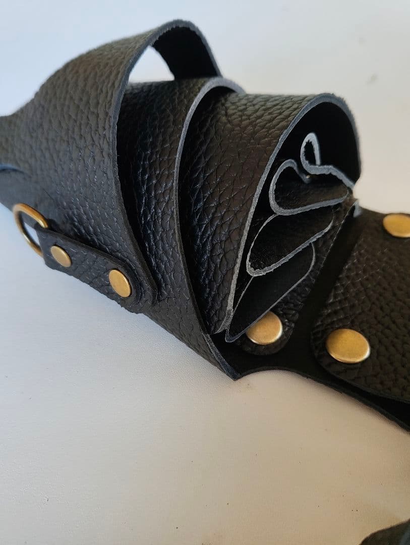 シザーケース　本革　4丁　黒