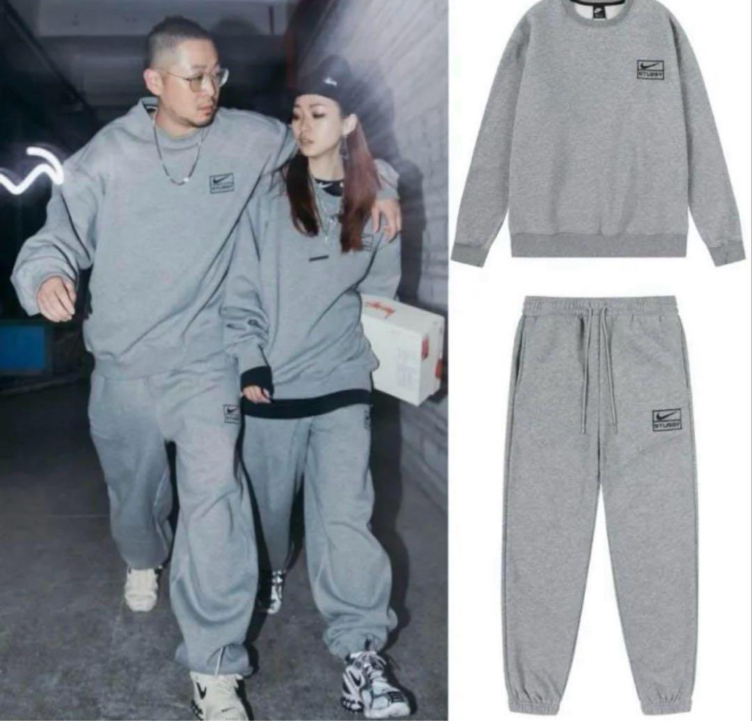Nike x Stussy グレー スウェットセット Mサイズ
