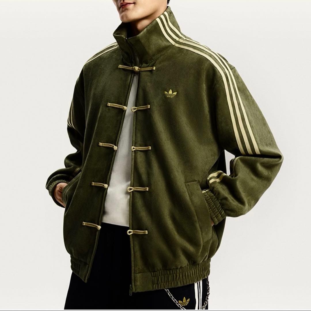 S adidas originals スエード トラックジャケット　緑