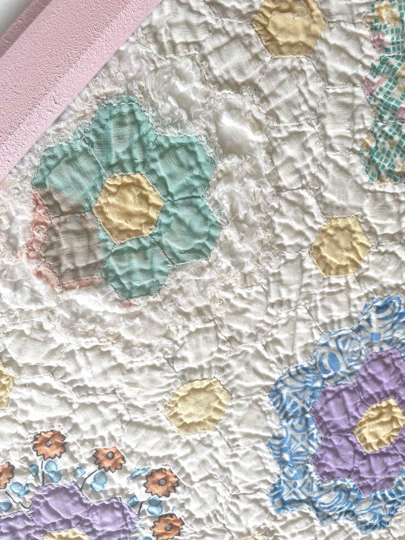 ナチュラルさま専用になります。 アンティークキルトフレーム大きめ·͜· ♡