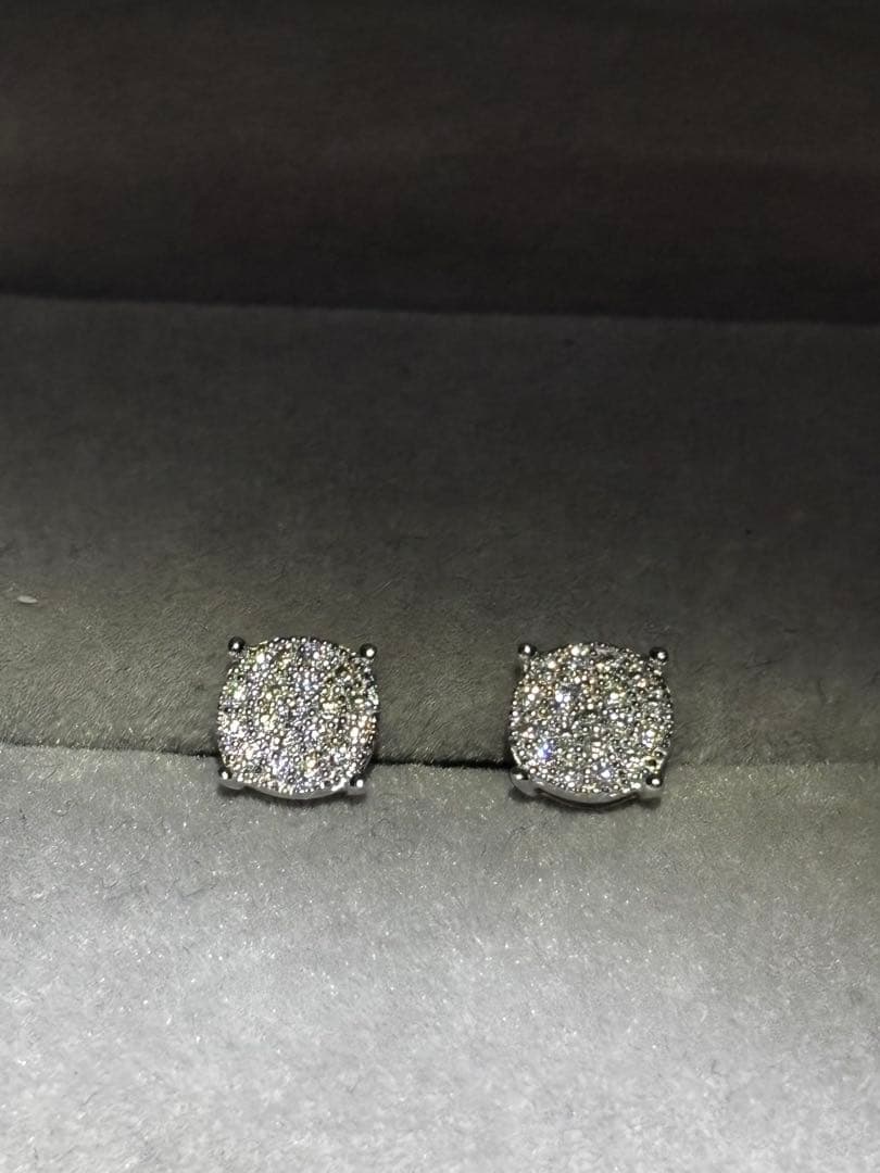 6mm モアサナイト 両耳スタッズピアス