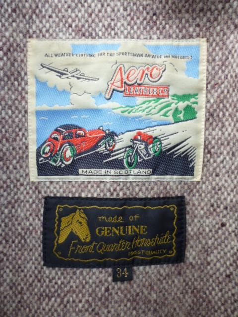 ま*ん様 Aero Leathers ハーフベルテッド サイズ34