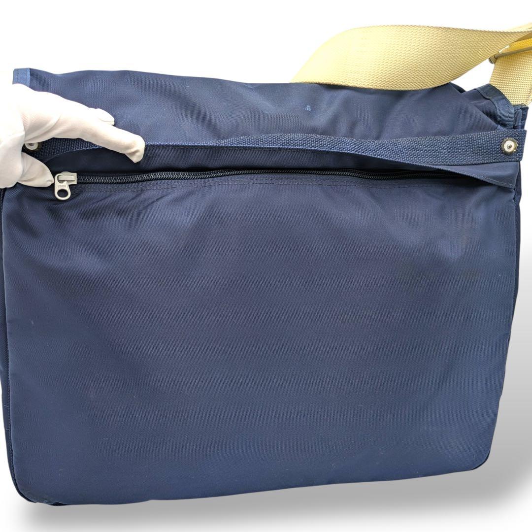 美品 PORTER 大容量 メッセンジャーバッグ ネイビー ビジネス