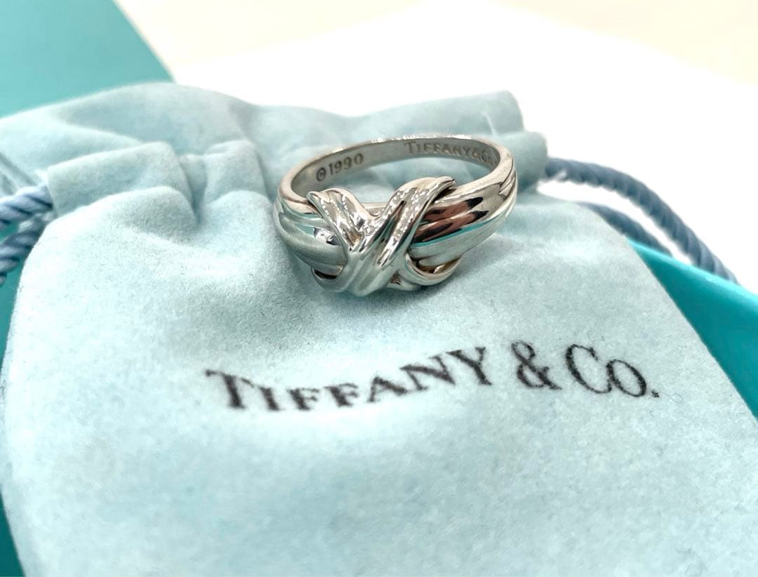 Tiffany&Co. オールドティファニー　シグネチャークロス リング 925