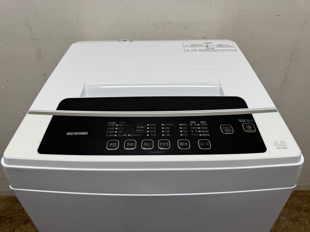 アイリスオーヤマ　全自動洗濯機　６.０ｋｇ　２０２１年製　ＩＡＷ－Ｔ６０２Ｅ