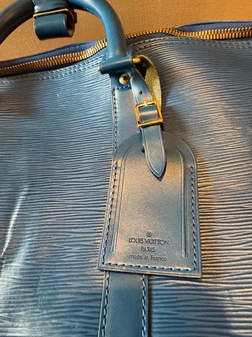 Louis Vuitton エピレザー ボストンバッグ トレドブルー