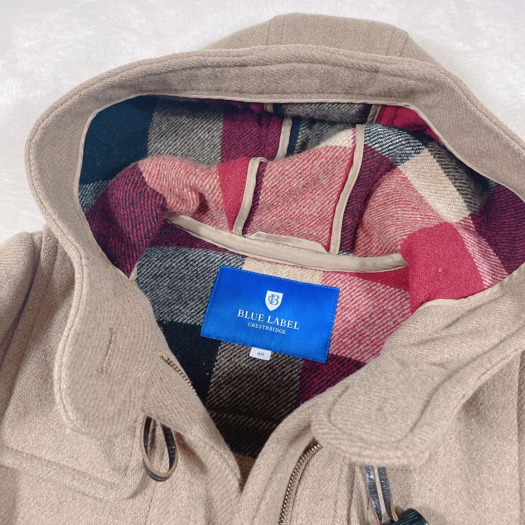 ゆいゆうママ　ブルーレーベルクレストブリッジ　ダッフルコート　裏地チェック