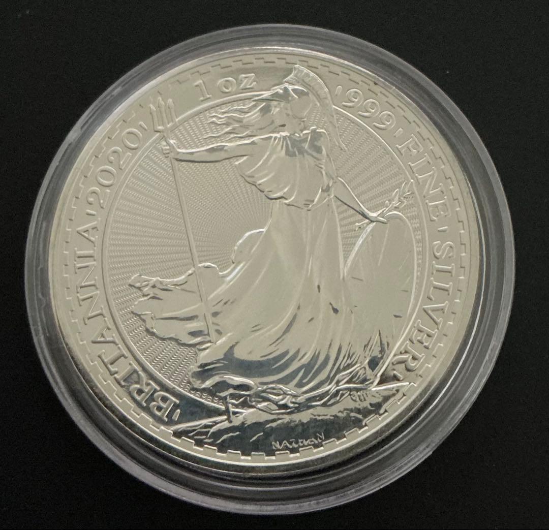 2020年 イギリス ブリタニア銀貨 1オンス 純銀 本物保証 カプセル