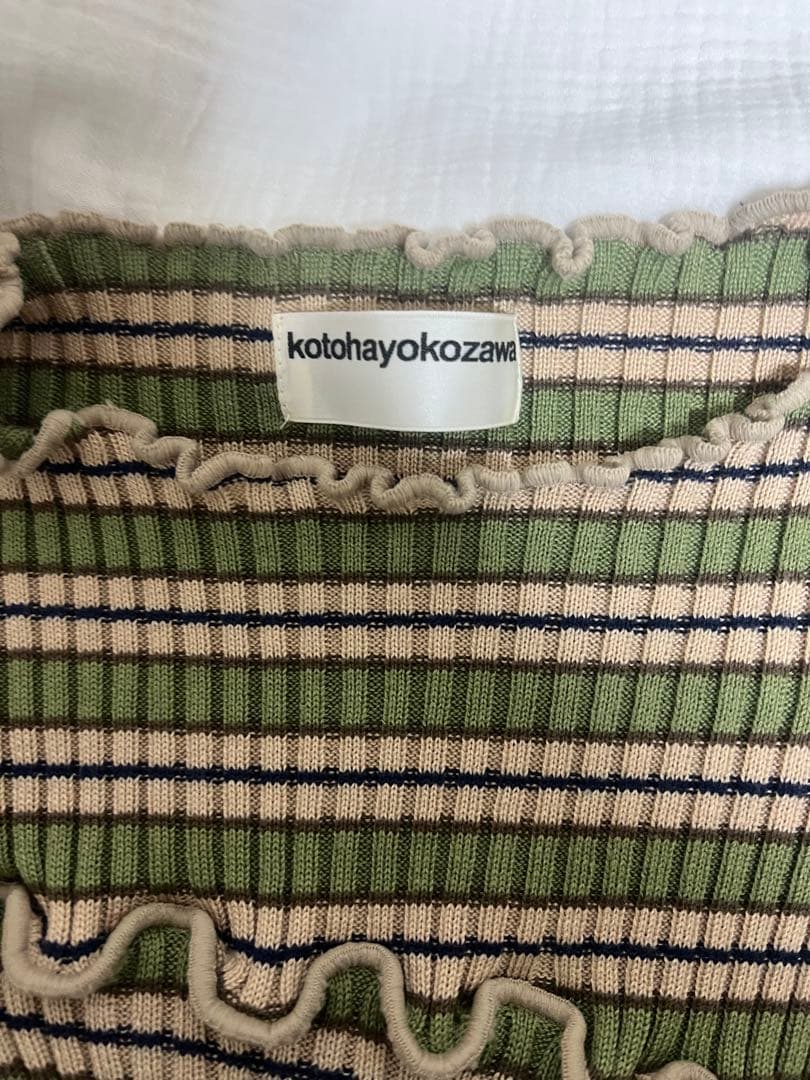 kotohayokozawa フリル付き長袖ニット