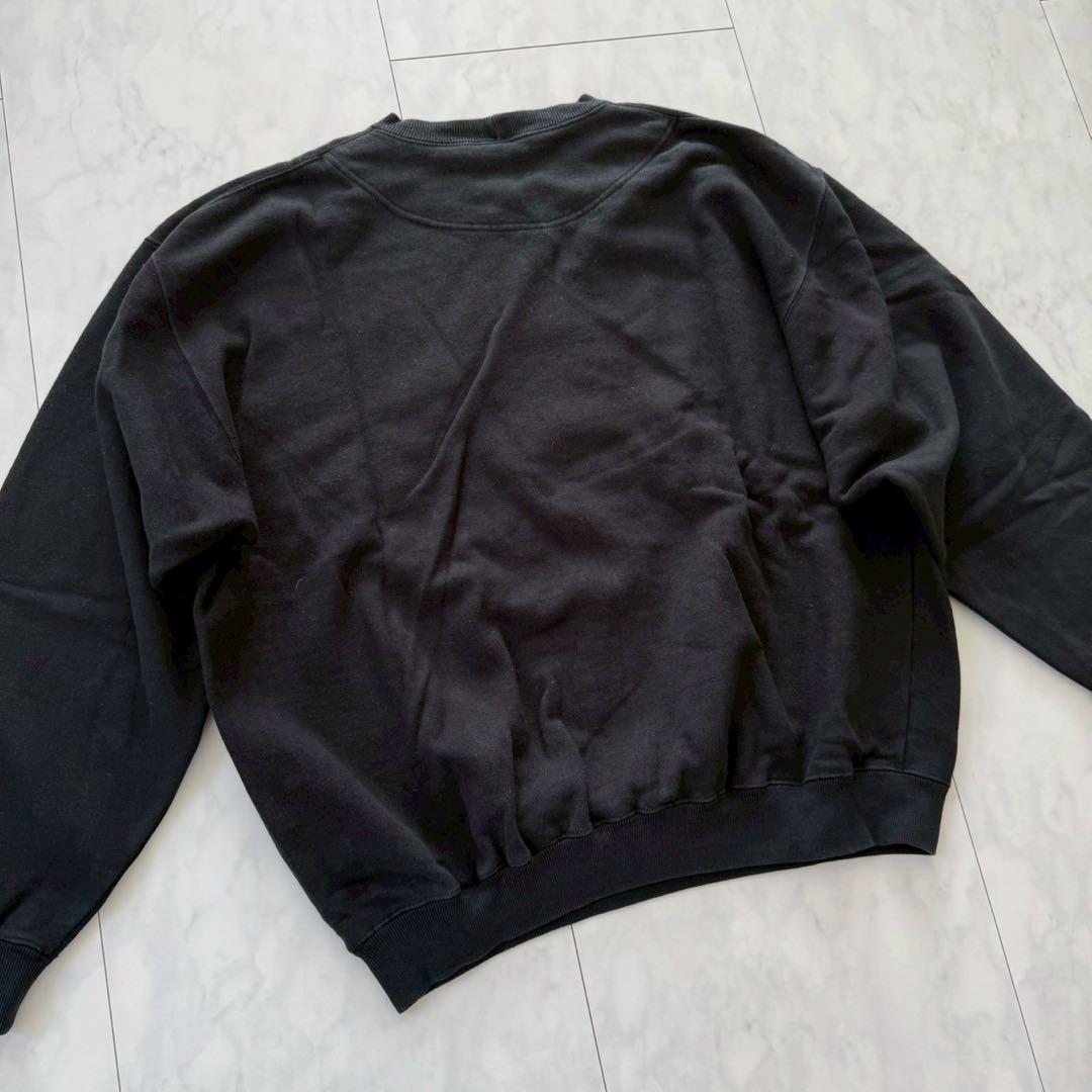 希少80s～90s【OLD GAP】スウェット・デカロゴ ◇黒・L・旧タグ　韓国