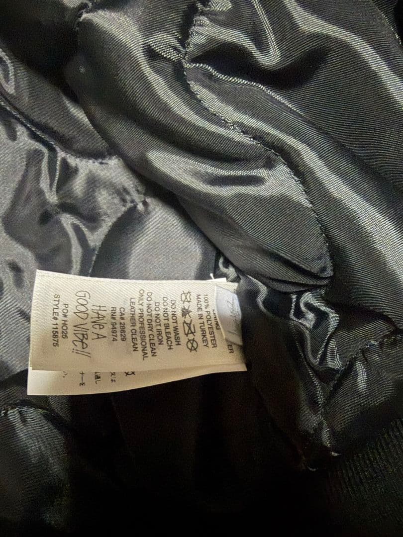 STUSSY LEATHER BUILT BOMBER L レザージャケット