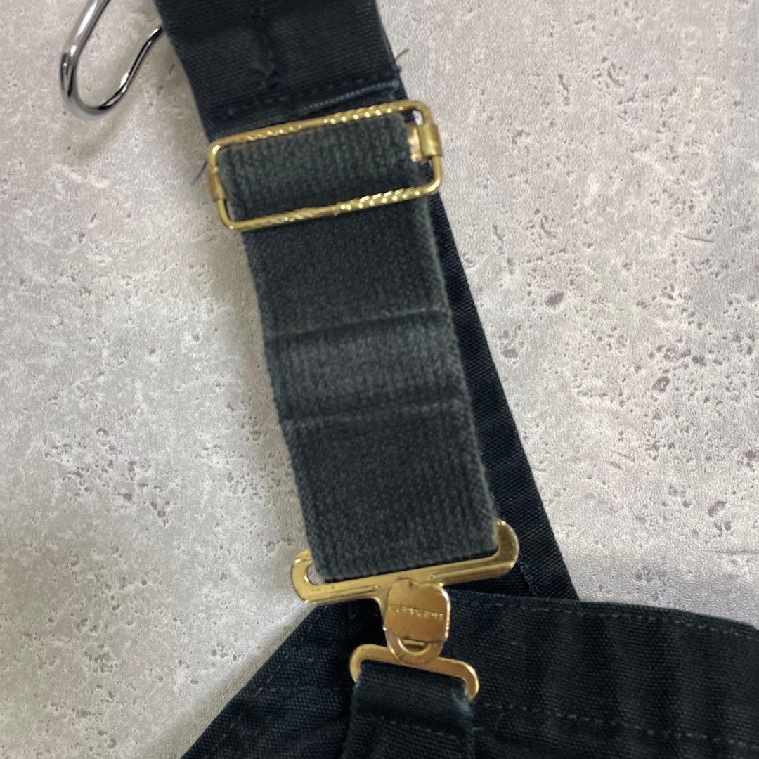 カーハート　USA製ブラックオーバーオールダック地　ダブルニー W46 L30