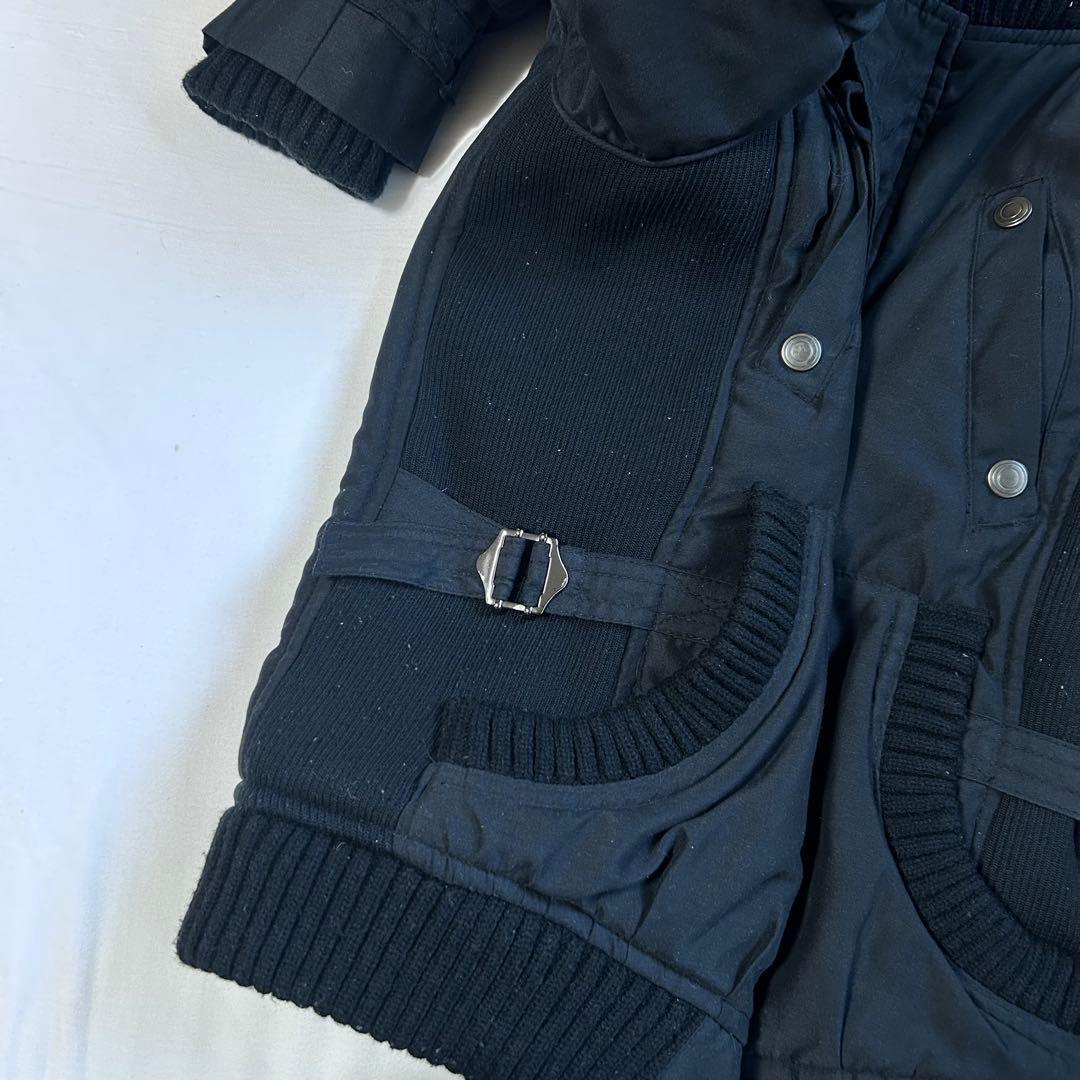 フード付きブラックミリタリージャケットy2k archive