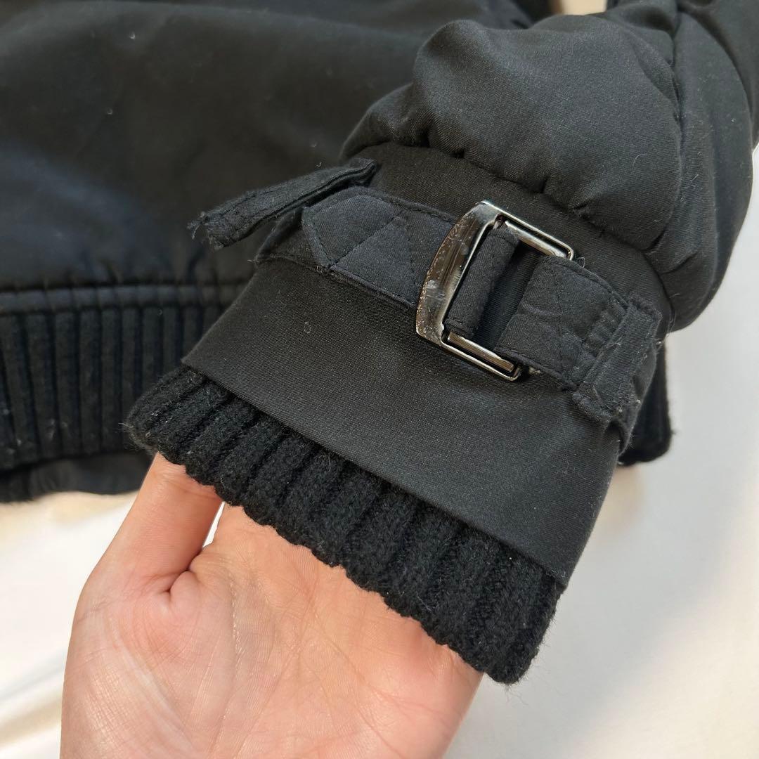 フード付きブラックミリタリージャケットy2k archive