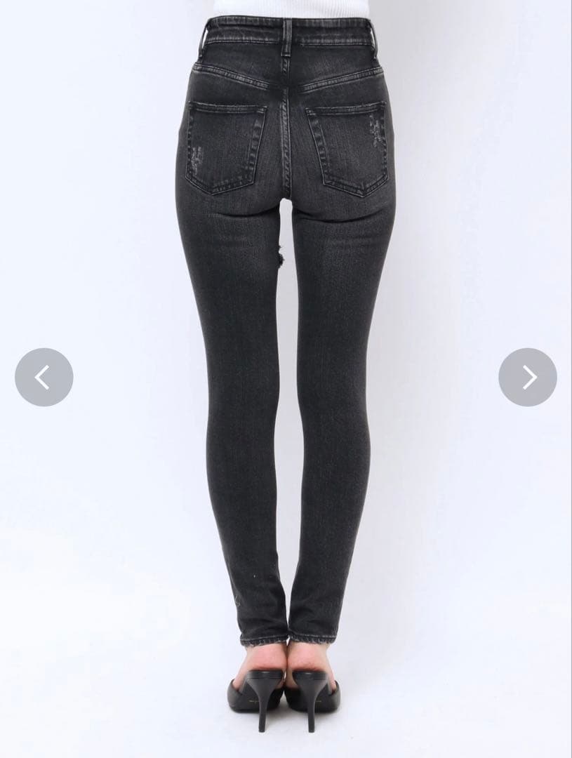 GYDA ハイウエストthigh highダメージデニムパンツ ジェイダサイハイ
