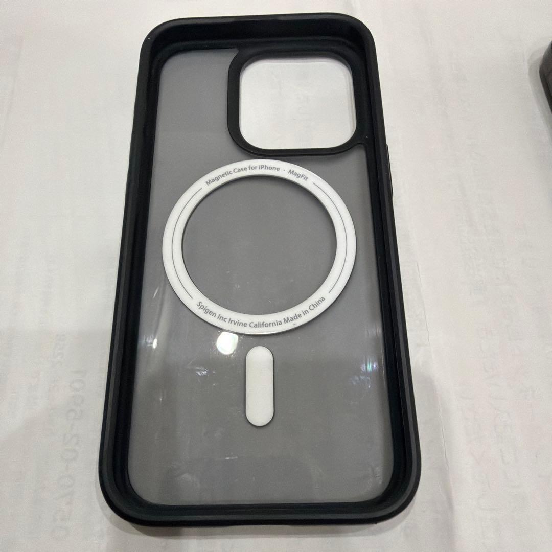 美品iPhone15Pro ブラックチタニウム256GB本体 カバー フィルム付