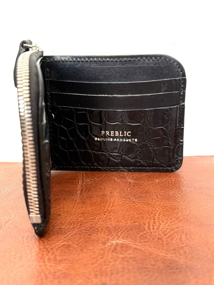 最終価格 PREBLIC Thomas マネークリップ クロコ サドル