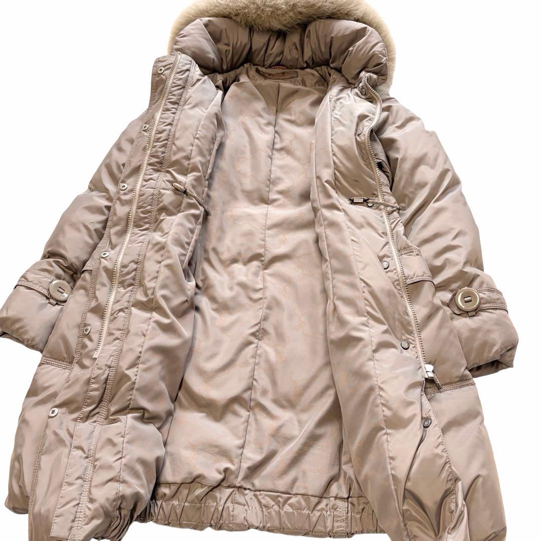 バルマン ブルーフォックスファー ダウンコート Aライン M 3way