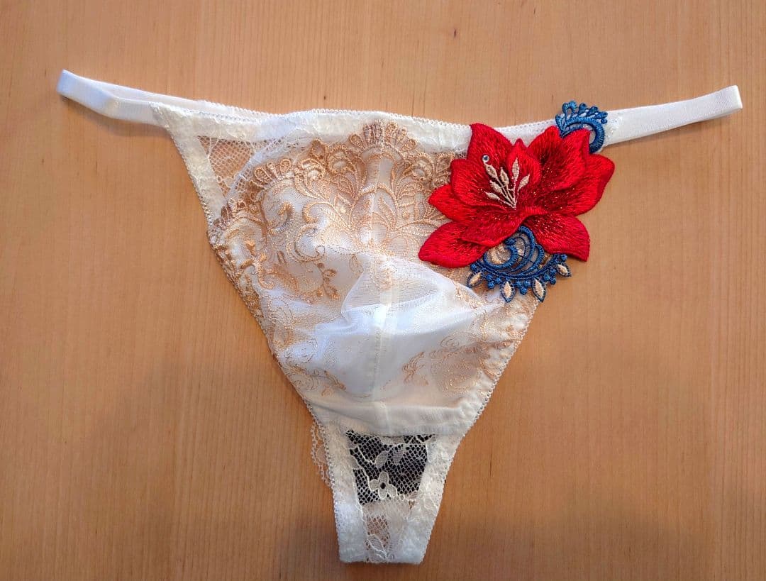 HIMICO★Stella di Natale★レースTバック★メンズM白