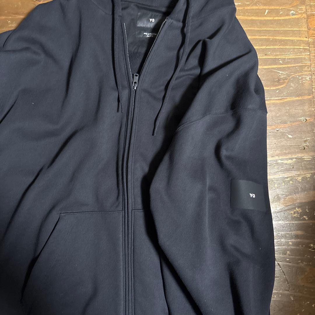 Y-3 ブラック フルジップパーカー 2XL