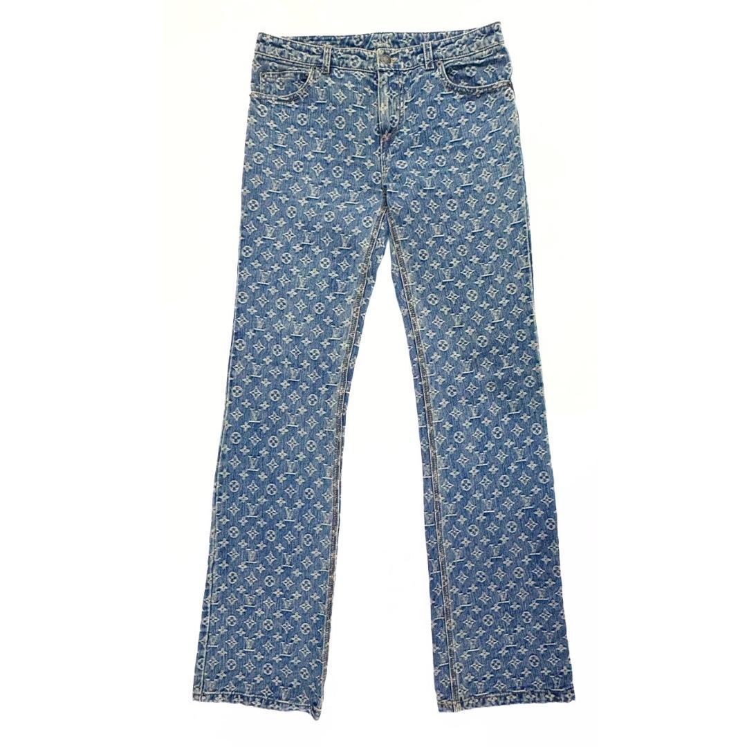 リリナ❤️様 ルイヴィトン デニムパンツ ブルー 38 モノグラムジーンズ
