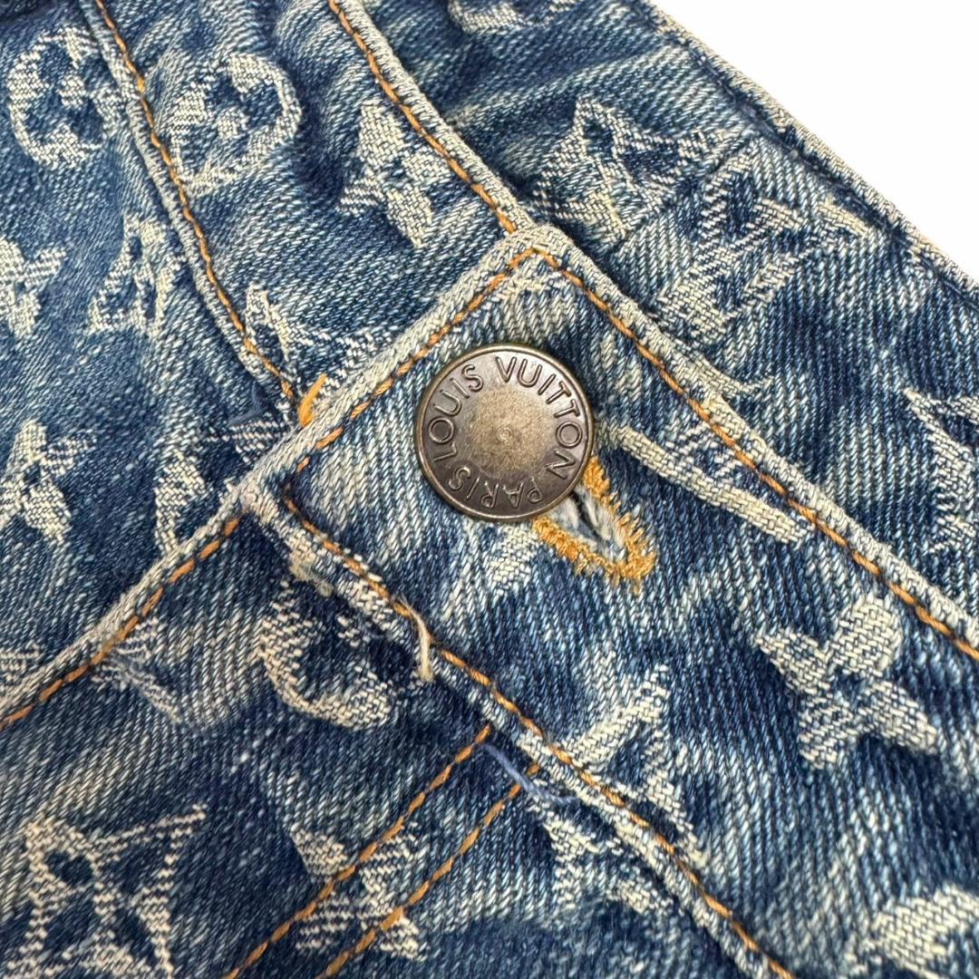 リリナ❤️様 ルイヴィトン デニムパンツ ブルー 38 モノグラムジーンズ