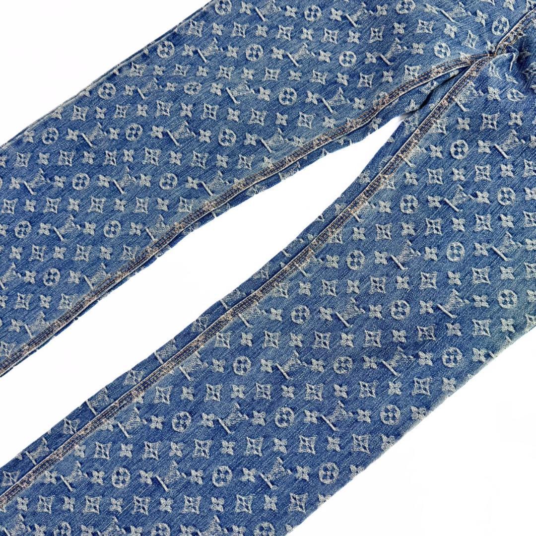 リリナ❤️様 ルイヴィトン デニムパンツ ブルー 38 モノグラムジーンズ