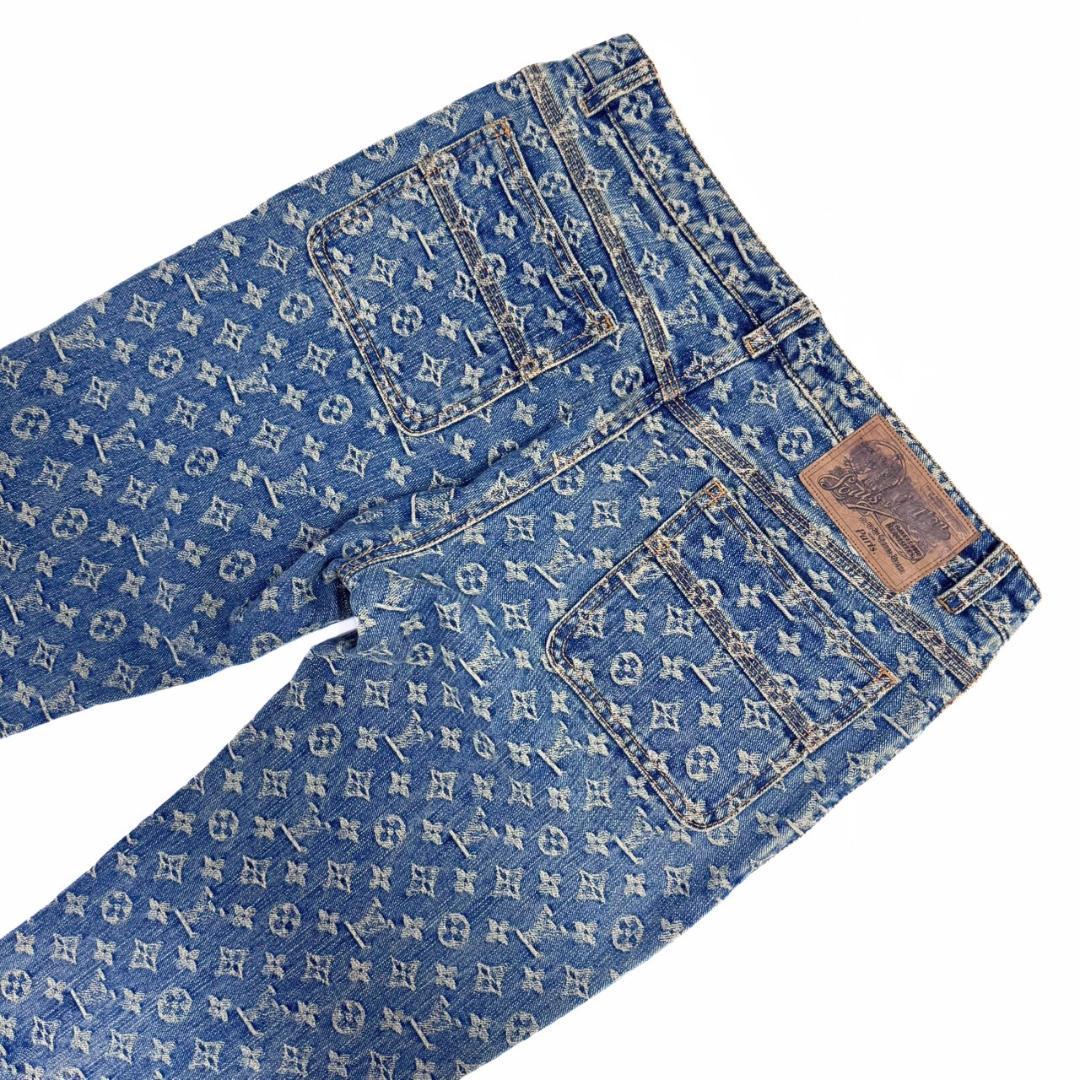 リリナ❤️様 ルイヴィトン デニムパンツ ブルー 38 モノグラムジーンズ