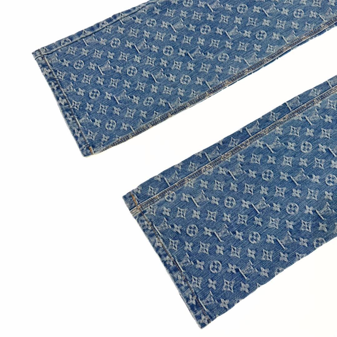 リリナ❤️様 ルイヴィトン デニムパンツ ブルー 38 モノグラムジーンズ