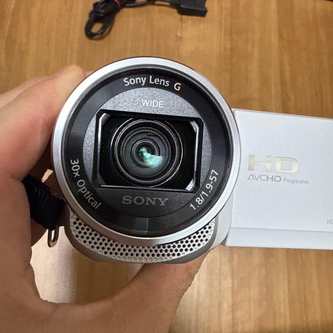 【美品】SONY ビデオカメラ HDR-CX680 ホワイト　ケース付き