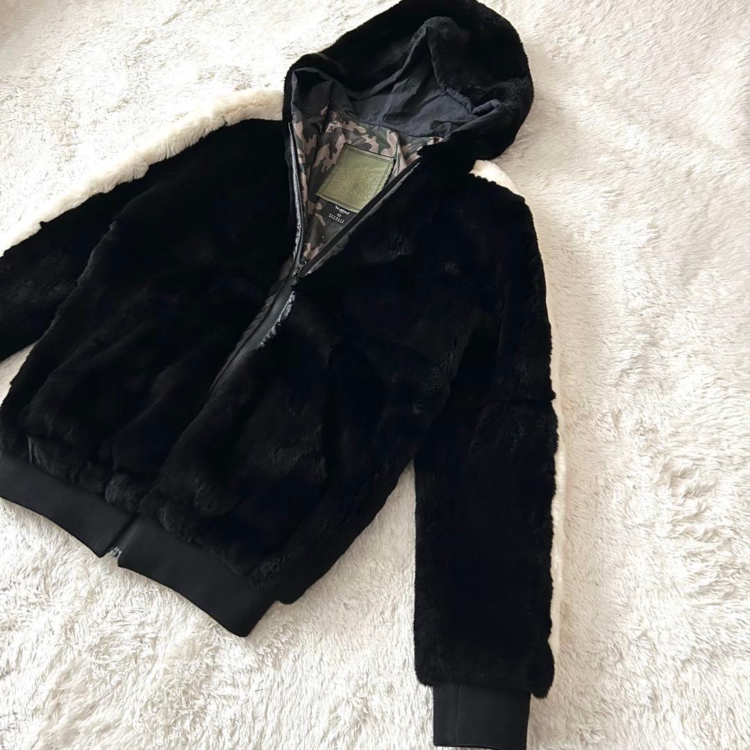 希少✨Mr&Mrs Italy バーニーズ　リアルファー　パーカー　ジップアップ