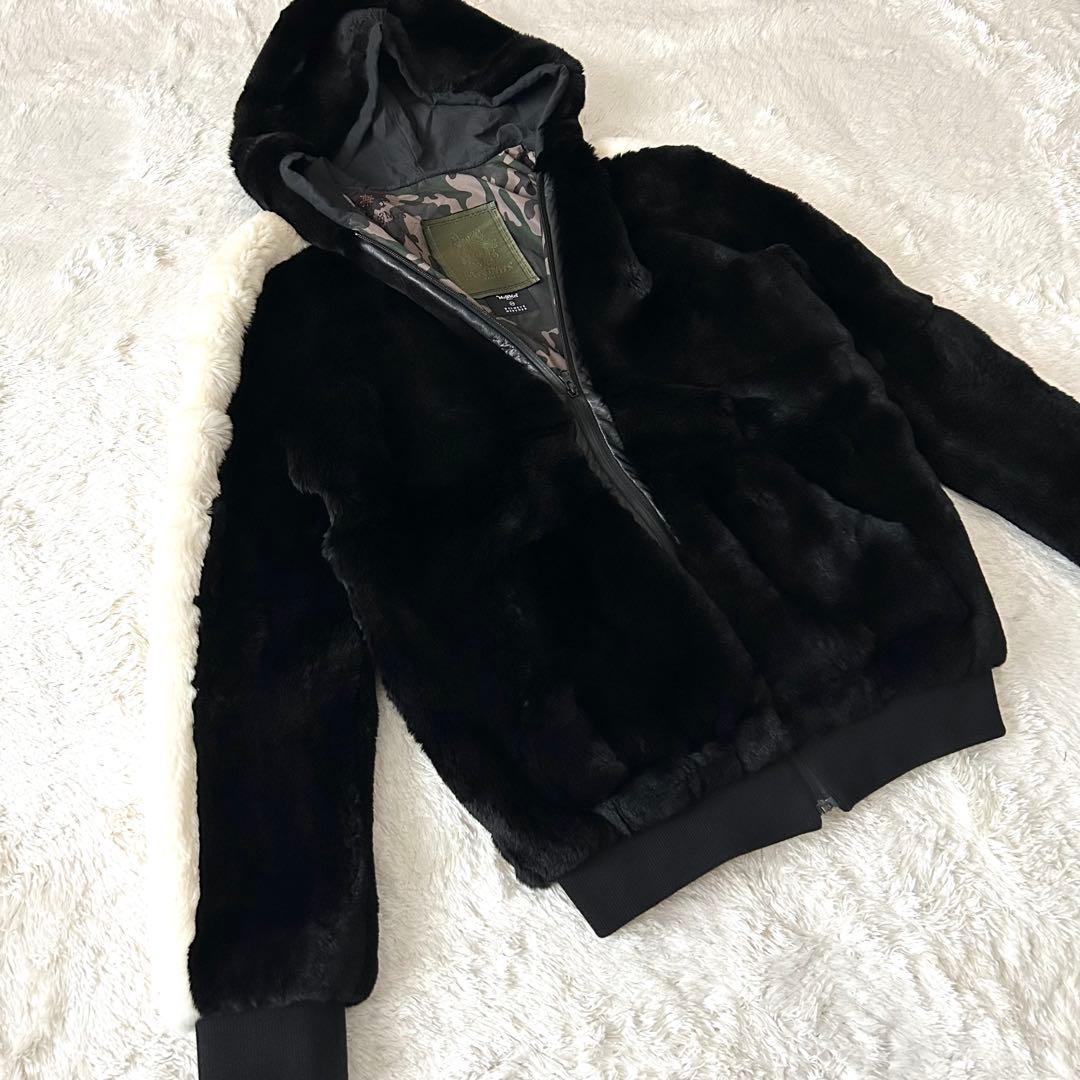 希少✨Mr&Mrs Italy バーニーズ　リアルファー　パーカー　ジップアップ