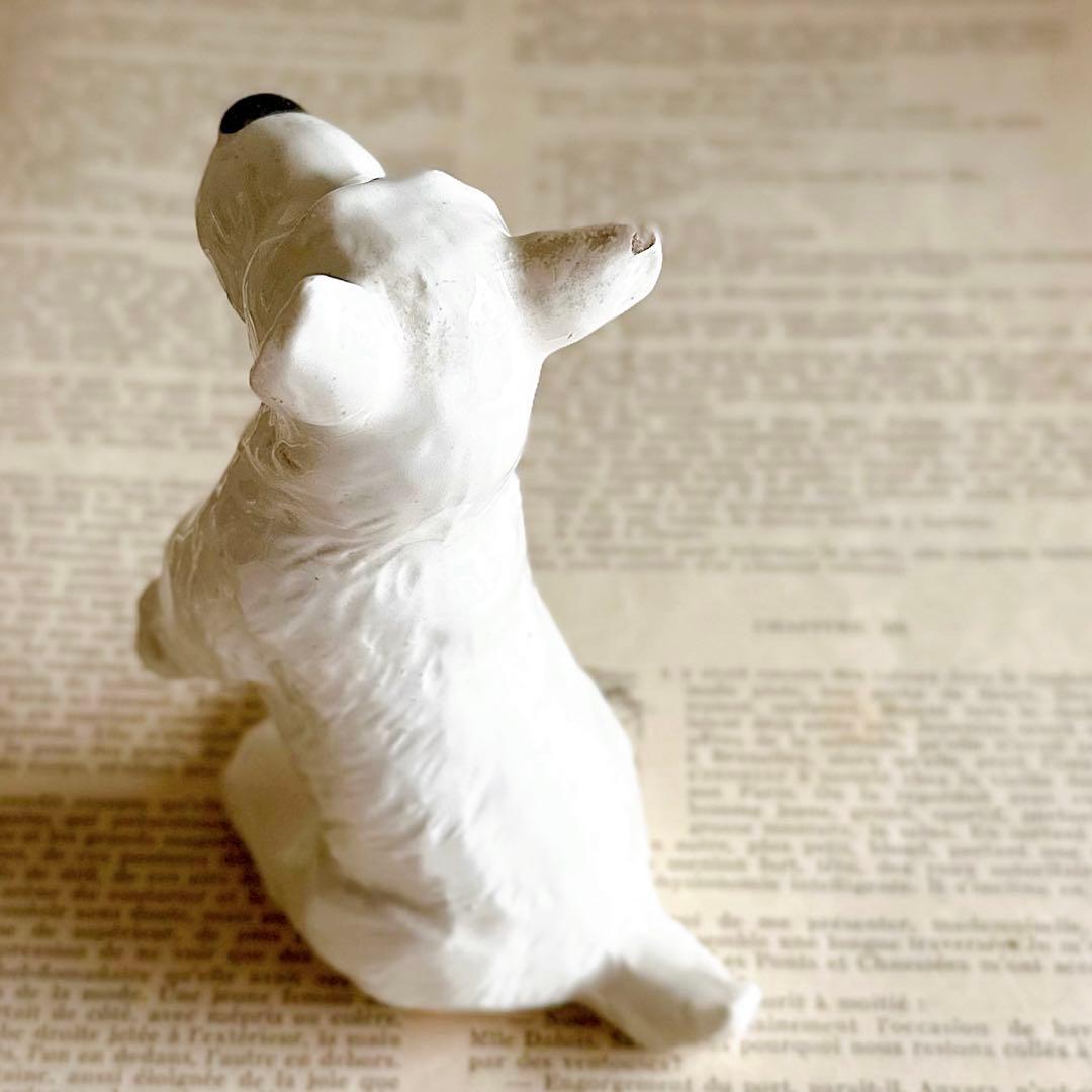 サルグミンヌ Sarreguemines 犬のフィギュリン アンティーク