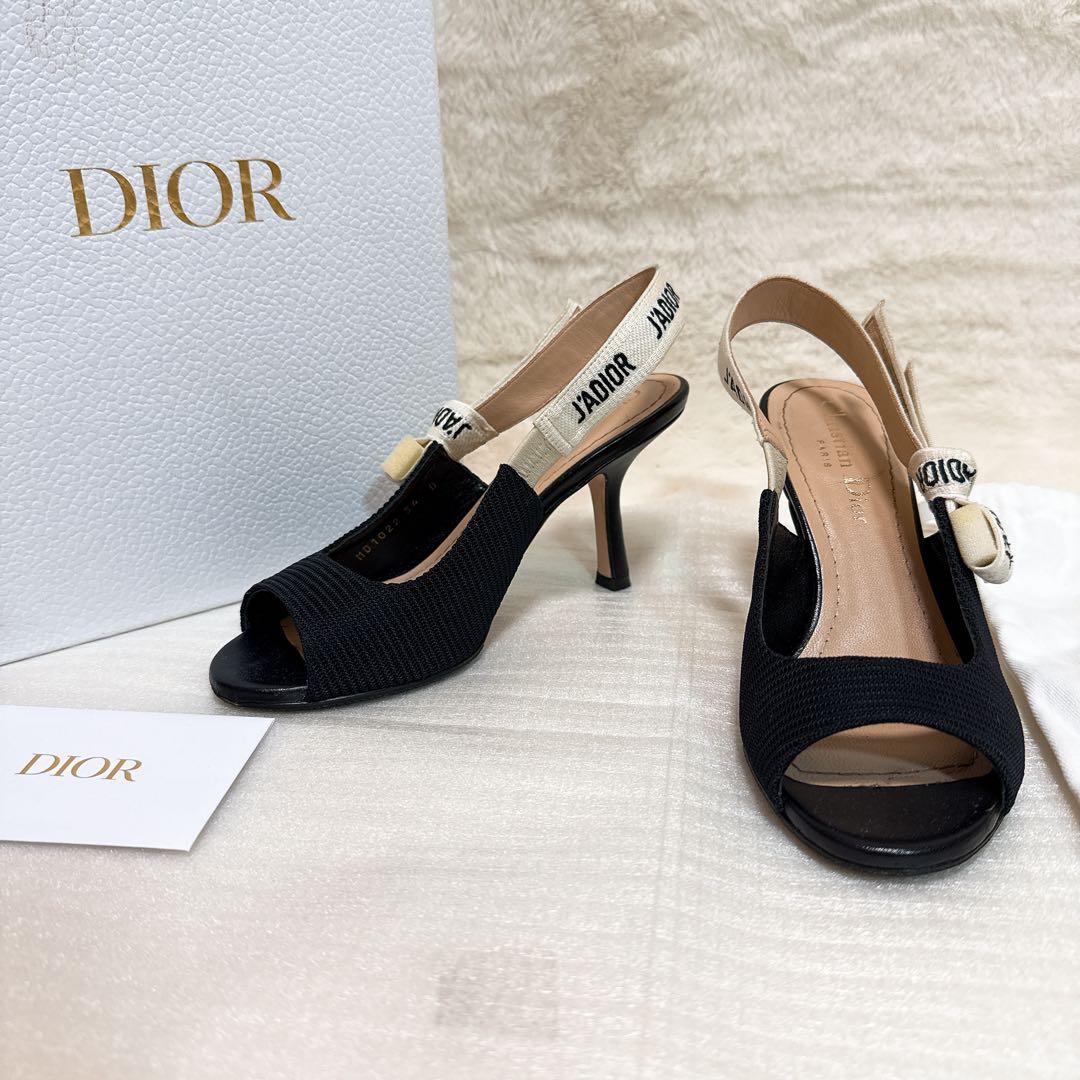 美品✨ ディオール スリングバックパンプス ミュール 34 ブラック