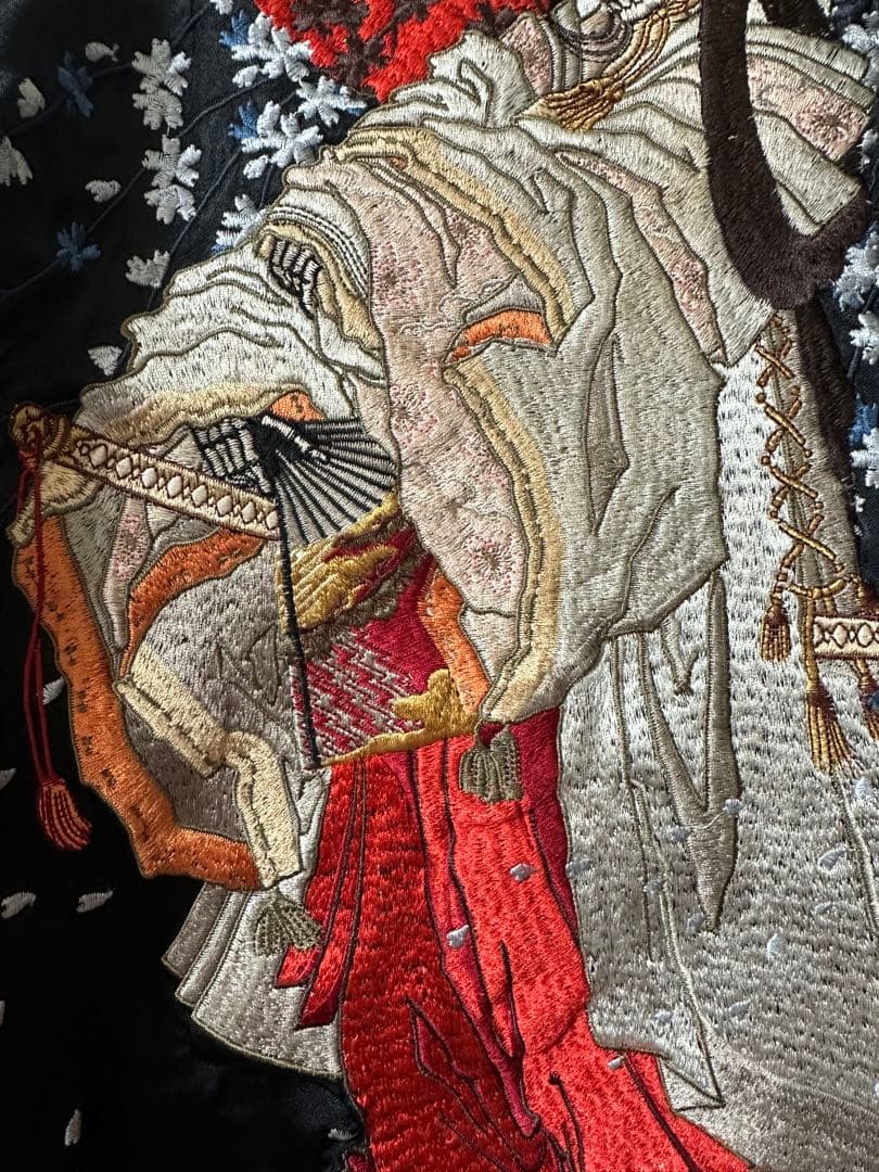 【未使用・美品】花旅楽団 スカジャン SSJ-002 白拍子 髑髏 リバーシブル