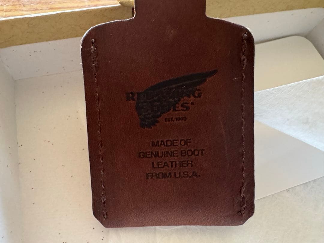 新品RED WING SHOES レッドウィングブーツレザーキーホルダー　レア