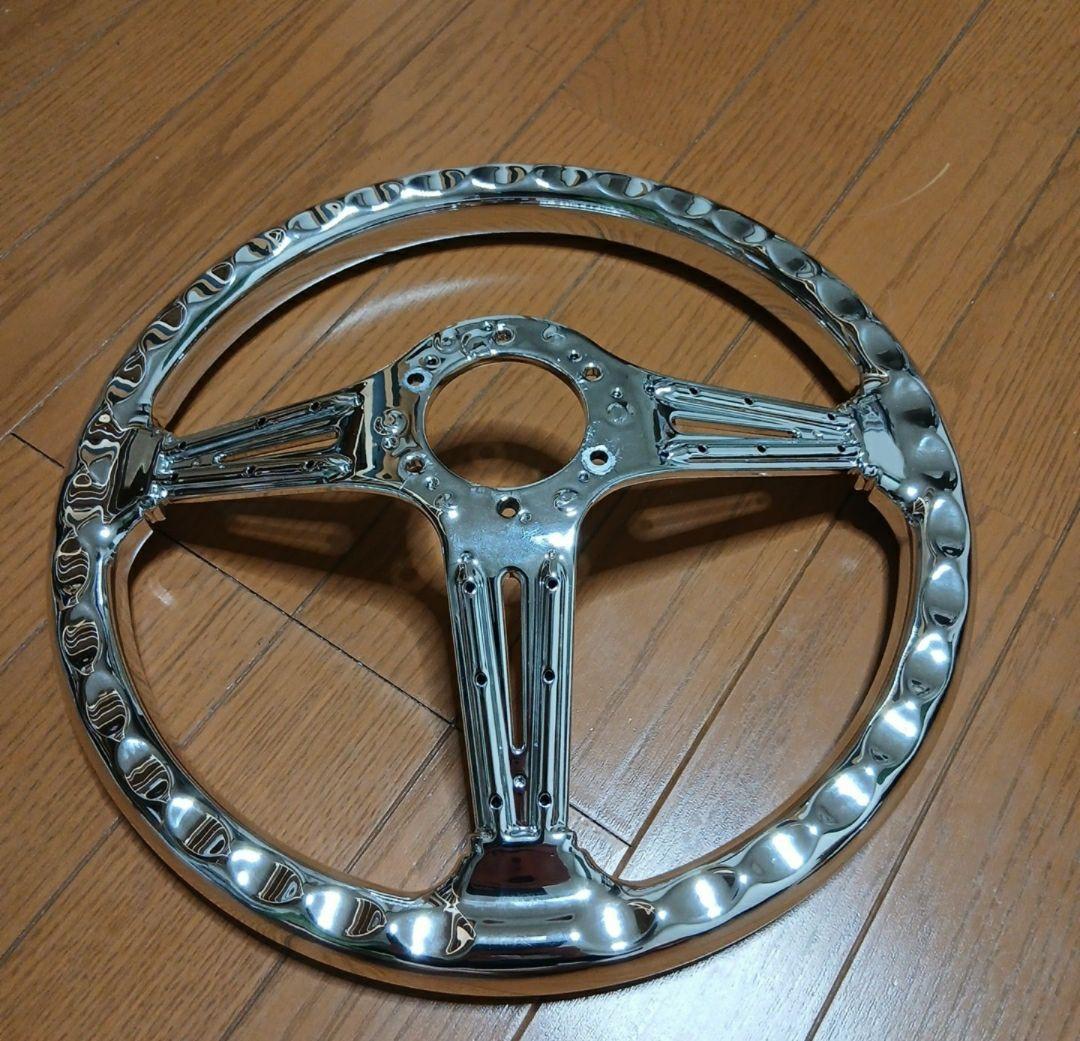 希少 レア フルメッキ ステアリング ディープ Φ34 メッキ ホーンボタン付き