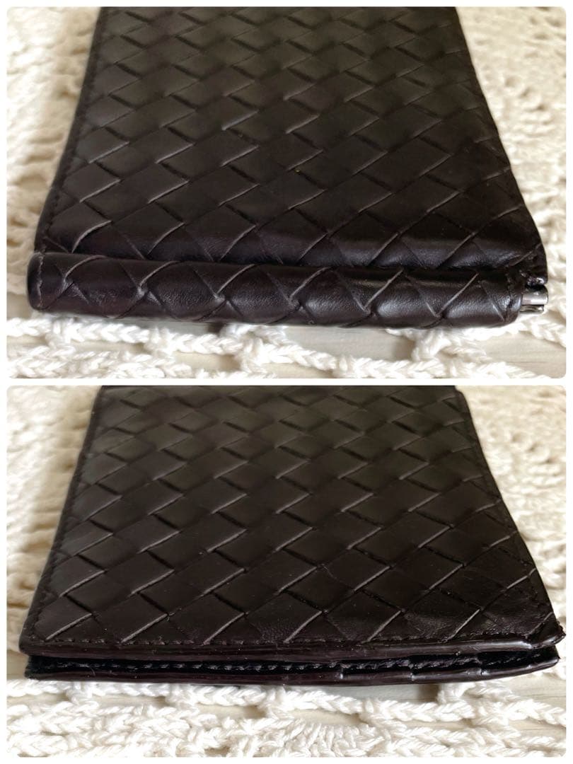 美品　ヴォッテガヴェネタ　マネークリップ　イントレチャート　ダークブラウン