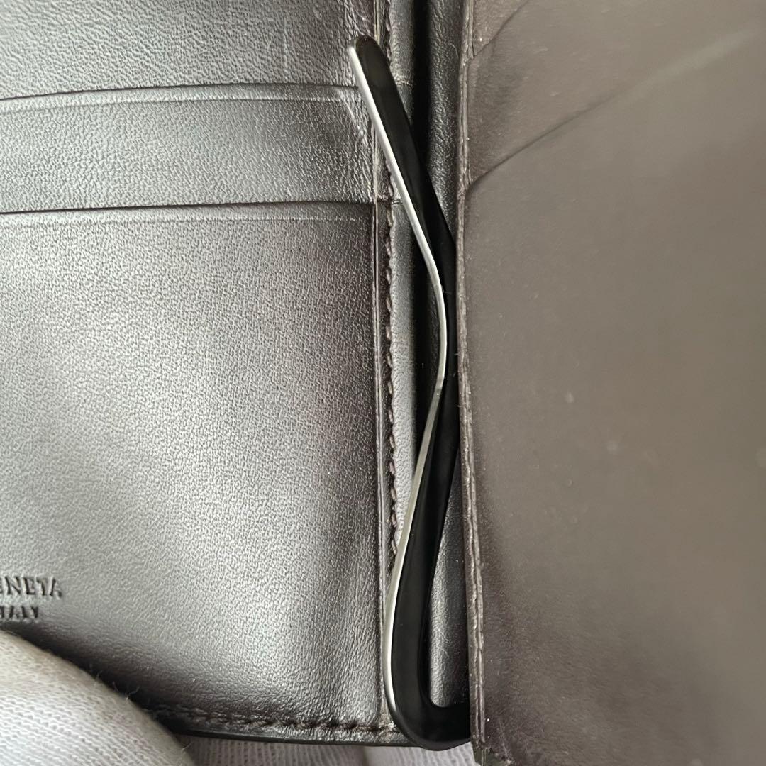 美品　ヴォッテガヴェネタ　マネークリップ　イントレチャート　ダークブラウン