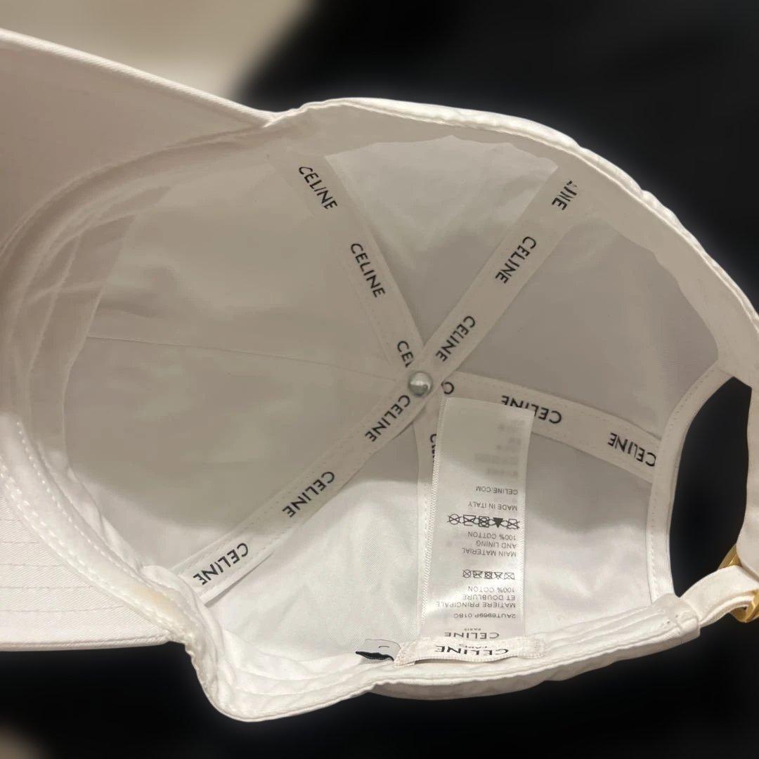 CELINE ホワイト キャップ