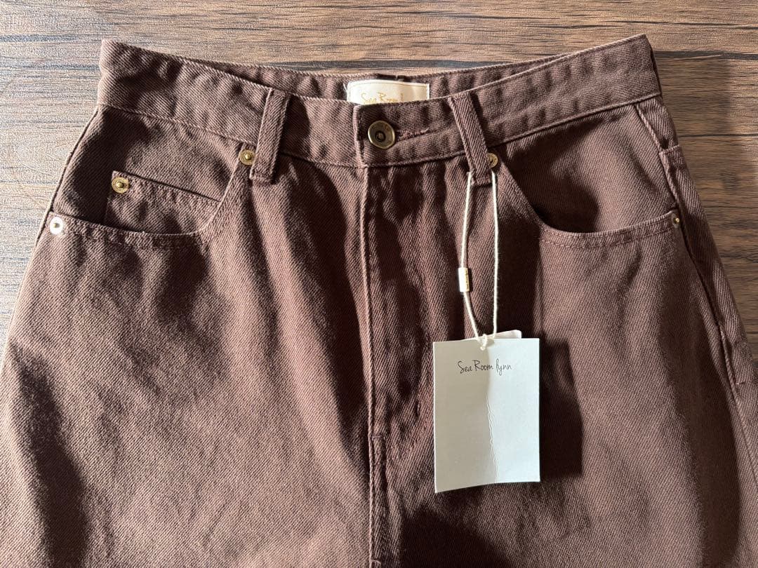 新品・未使用【SeaRoomlynn】ワイドウエストバギー SRN05 ブラウン