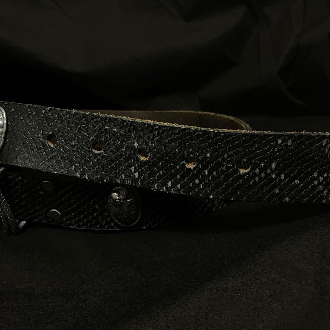 CIVARIZE ドクロ 十字架 ヘビ革 ベルト