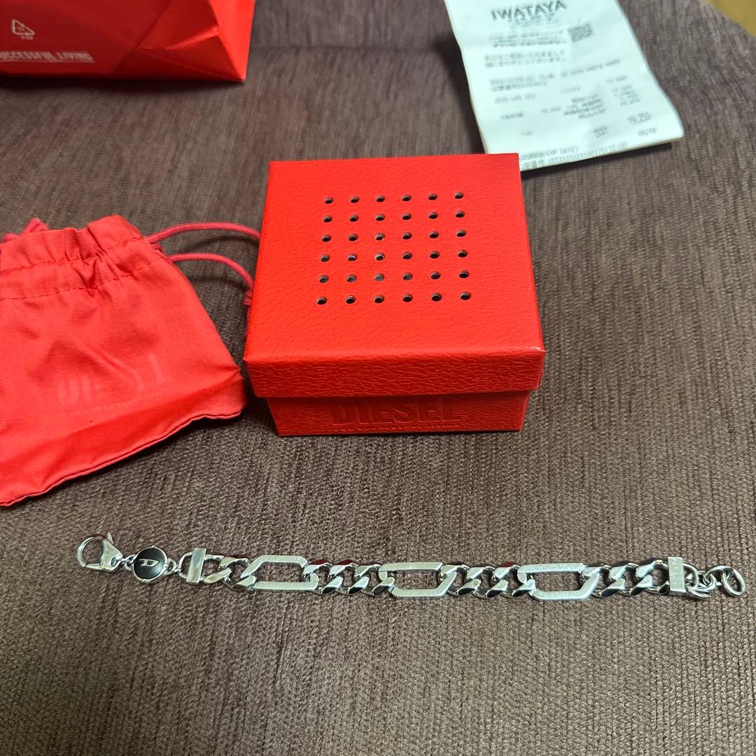 DIESEL チェーンブレスレット シルバー