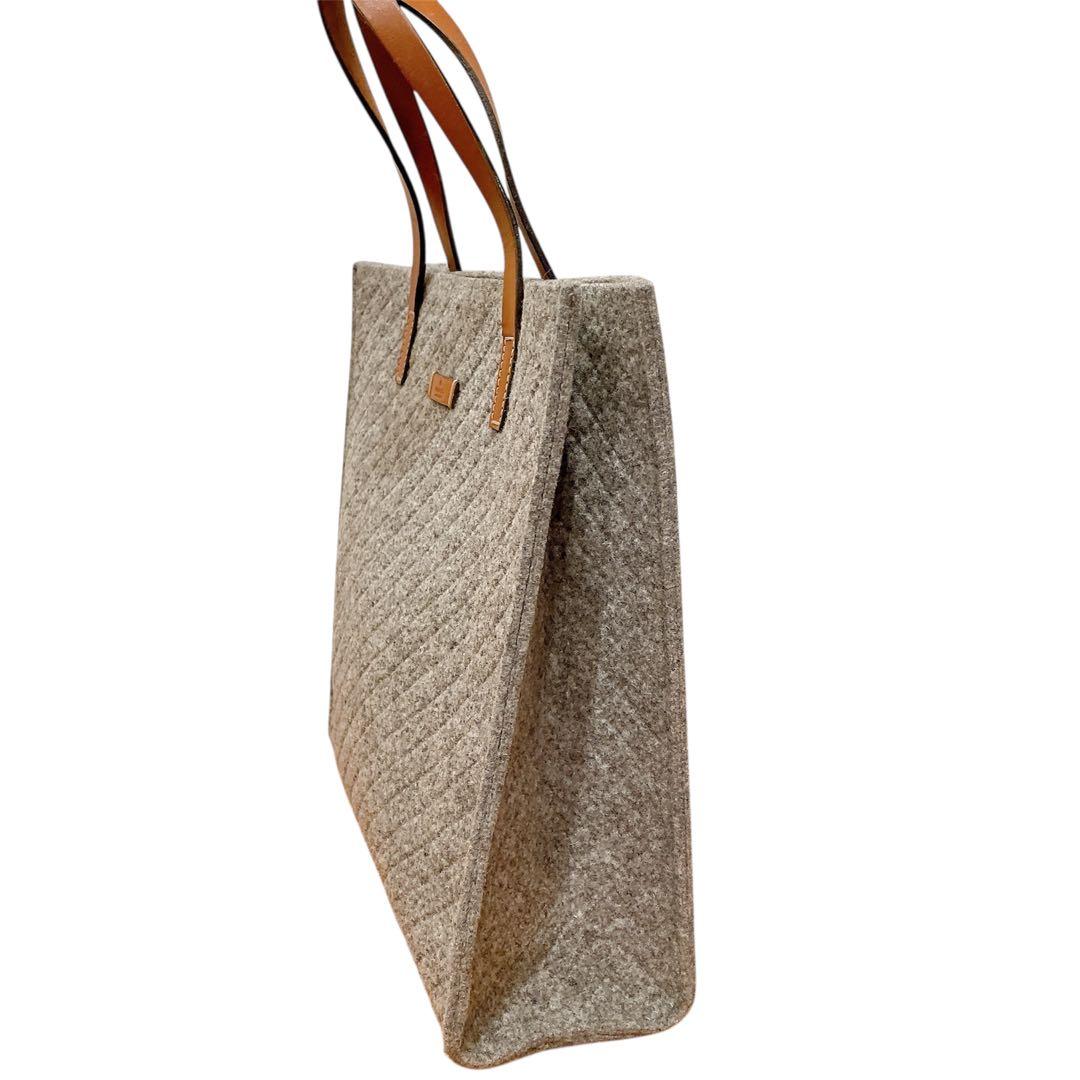 美品⚑GUCCI グッチ トートバッグ ディアマンテ グレー ウール